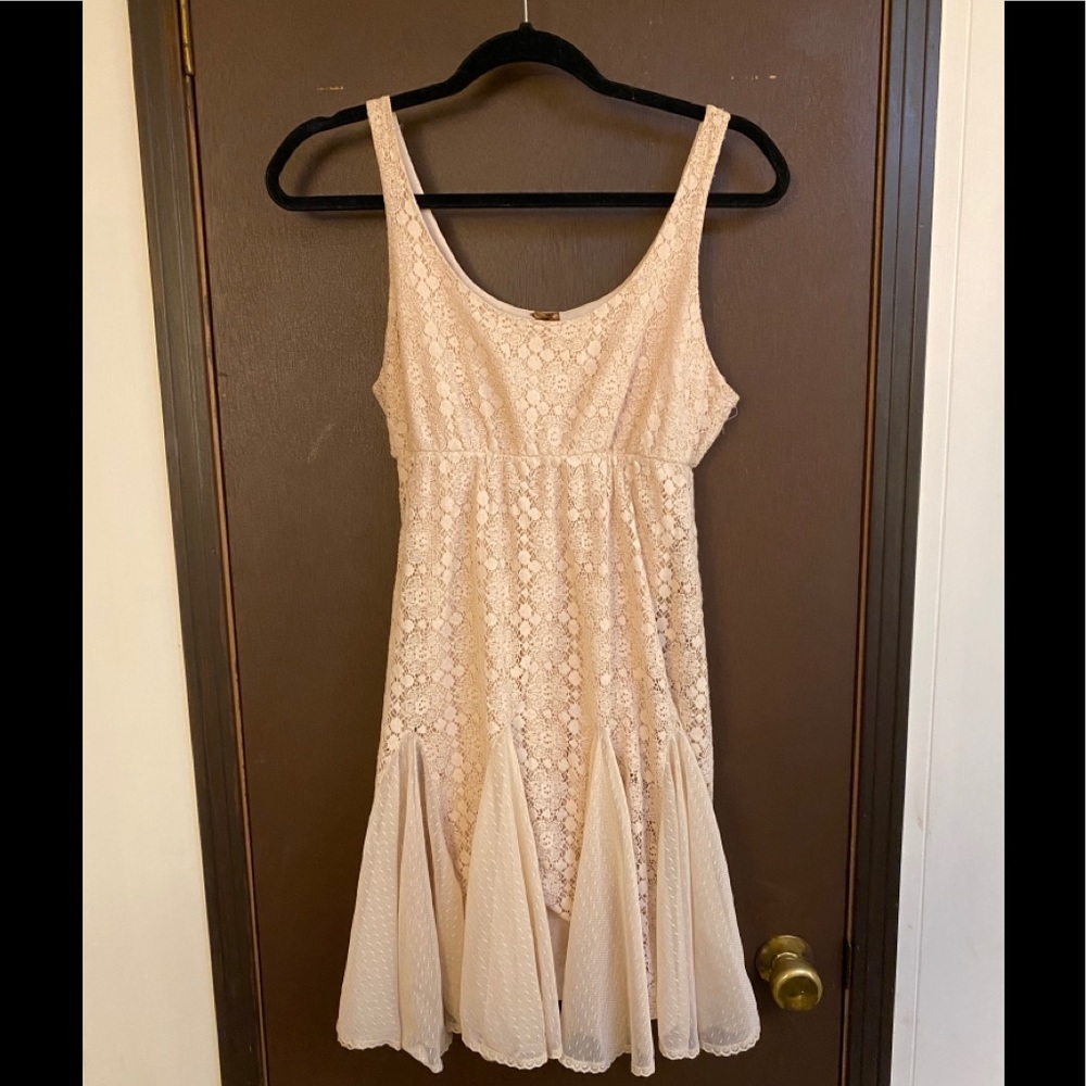 Blush lace dress